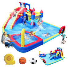 Load image into Gallery viewer, Inflatable slide water park  bouncing house garden with splash pool