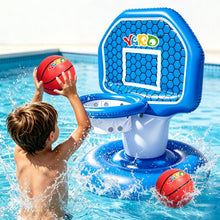Carica l'immagine nel visualizzatore di Gallery, YARD Inflatable pool toys-Pool Toys Inflatable Pool Floats Set, Inflatable Pool Basketball Hoop with 2 Balls for Indoor Outdoor Toddler Toys