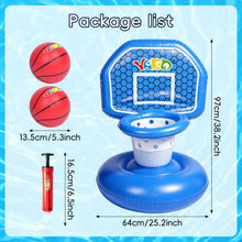 Carica l'immagine nel visualizzatore di Gallery, YARD Inflatable pool toys-Pool Toys Inflatable Pool Floats Set, Inflatable Pool Basketball Hoop with 2 Balls for Indoor Outdoor Toddler Toys