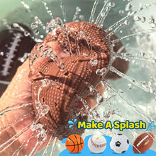 Carica l'immagine nel visualizzatore di Gallery, YARD Inflatable bath toys- 4 PCS Water Splash Ball, Pool Football Basketball Soccer Baseball Toys, Outdoor Swimming Pool Beach Bath Water Toys for Kids Toddler