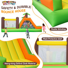Cargar imagen en el visor de la galería, Jungle Inflatable Obstacle Course Bounce House with Slide