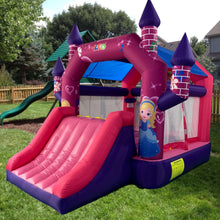 Carica l'immagine nel visualizzatore di Gallery, Jumping Castle-Princess Bouncy Castle Inflatable Slide -www.yardbouncycastle.com