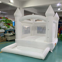Load image into Gallery viewer, Wedding Bouncr-White Bounce House Inflatable Bouncer Ball Pit -www.yardbouncycastle.com