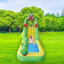 Indlæs billede til gallerivisning YARD Dinosaur Splashing Inflatable Water Pool Slide with Blower for Summer -www.yardbouncycastle.com