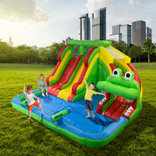 Load image into Gallery viewer, Inflatable Water Slide-Crocodile Inflatable Water Slide Pool Game for Kids
