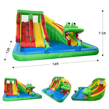 Load image into Gallery viewer, Inflatable Water Slide-Crocodile Inflatable Water Slide Pool Game for Kids