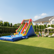 Load image into Gallery viewer, Rainbow giant inflatable water pool slide with blower