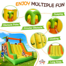 Cargar imagen en el visor de la galería, Jungle Inflatable Obstacle Course Bounce House with Slide