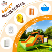 Cargar imagen en el visor de la galería, Jungle Inflatable Obstacle Course Bounce House with Slide