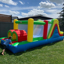 Indlæs billede til gallerivisning Bounce House-Rainbow Racer Bounce House Obstacle Course -www.yardbouncycastle.com