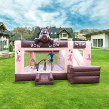 Load image into Gallery viewer, Commercial bounce house combo slide with blower for rental use