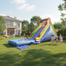 Load image into Gallery viewer, Rainbow giant inflatable water pool slide with blower