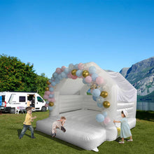 Load image into Gallery viewer, YARD White Bounce House Wedding Inflatable Bouncer with Blower 13x13ft -www.yardbouncycastle.com