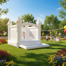 Load image into Gallery viewer, Wedding Bouncer-White Bounce House Inflatable Bouncer Ball Pit