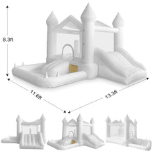 Cargar imagen en el visor de la galería, Castillo inflable blanco para bodas, piscina de bolas