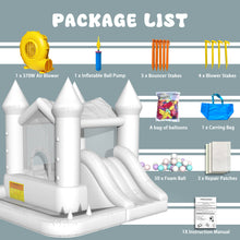 Load image into Gallery viewer, YARD white wedding bounce house with slide for party events
