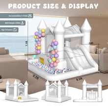 Load image into Gallery viewer, YARD white wedding bounce house with slide for party events