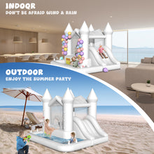 Load image into Gallery viewer, YARD white wedding bounce house with slide for party events