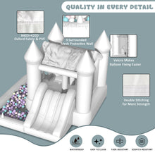 Load image into Gallery viewer, YARD white wedding bounce house with slide for party events