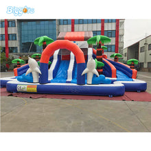 Load image into Gallery viewer, YARD Rainforest Bounce House Inflatable Summer Water Pool Slide PVC Material with Blower -www.yardbouncycastle.com