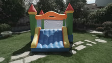 Load and play video in Gallery viewer, Bouncers House-Rainwow Bouncers House Jumping Castle Slide