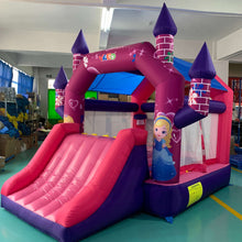 Carica l'immagine nel visualizzatore di Gallery, Jumping Castle-Princess Bouncy Castle Inflatable Slide -www.yardbouncycastle.com