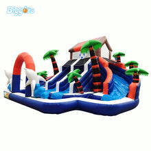 Load image into Gallery viewer, YARD Rainforest Bounce House Inflatable Summer Water Pool Slide PVC Material with Blower -www.yardbouncycastle.com