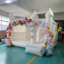 Load image into Gallery viewer, YARD White Bouncy Castle Inflatable Bounce House for Wedding with Blower -www.yardbouncycastle.com