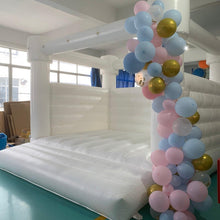 Load image into Gallery viewer, YARD White Wedding Bounce House Inflatable Bouncer with Blower -www.yardbouncycastle.com
