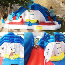 Load image into Gallery viewer, YARD 8033 Shark Inflatable Water Slide Park with Blower -www.yardbouncycastle.com