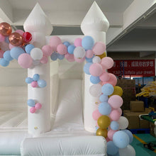 Load image into Gallery viewer, YARD White Bouncy Castle Inflatable Bounce House for Wedding with Blower -www.yardbouncycastle.com