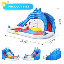 Load image into Gallery viewer, YARD 8033 Shark Inflatable Water Slide Park with Blower -www.yardbouncycastle.com