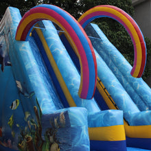 Load image into Gallery viewer, YARD Commerical Ocean Inflatable Double Slide for Rental Business with Blower -www.yardbouncycastle.com