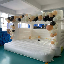 Load image into Gallery viewer, Wedding Bounce House-White Wedding Party Inflatable Bouncer -www.yardbouncycastle.com