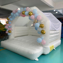 Load image into Gallery viewer, YARD White Bounce House Wedding Inflatable Bouncer with Blower 13x13ft -www.yardbouncycastle.com