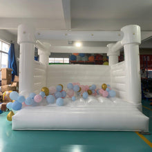 Load image into Gallery viewer, YARD White Wedding Bounce House Inflatable Bouncer with Blower -www.yardbouncycastle.com