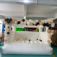 Load image into Gallery viewer, Wedding Bounce House-White Wedding Party Inflatable Bouncer -www.yardbouncycastle.com