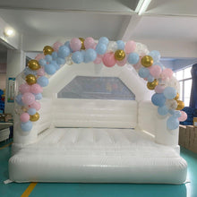Load image into Gallery viewer, YARD White Bounce House Wedding Inflatable Bouncer with Blower 13x13ft -www.yardbouncycastle.com