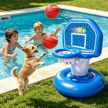 Carica l'immagine nel visualizzatore di Gallery, YARD Inflatable pool toys-Pool Toys Inflatable Pool Floats Set, Inflatable Pool Basketball Hoop with 2 Balls for Indoor Outdoor Toddler Toys
