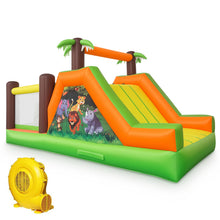 Cargar imagen en el visor de la galería, Jungle Inflatable Obstacle Course Bounce House with Slide
