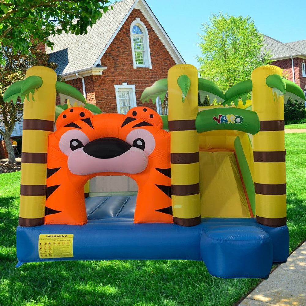 YARD Residential Tiger Bounce House Slide Inflatable Bouncer with Blower -www.yardbouncycastle.com