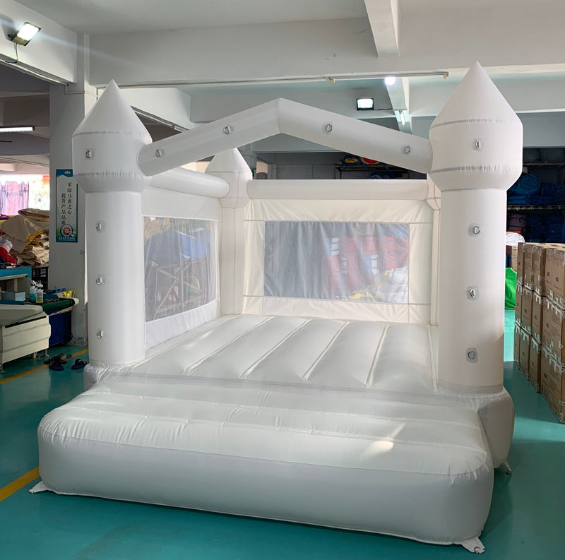 White Bounce House Bouncy Castle Inflatable Bouncer Party Use with Blower