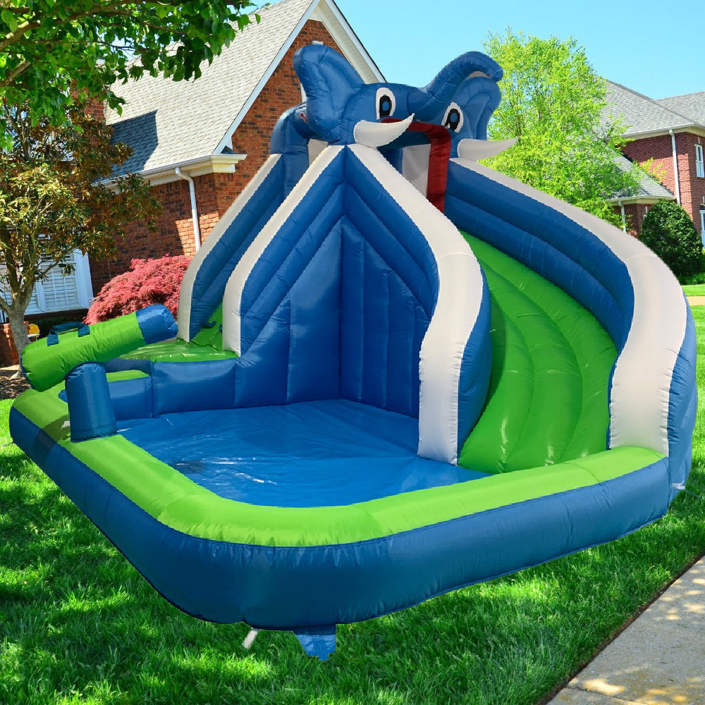 YARD Elephant Inflatable Water Slide for Child Gift with Blower