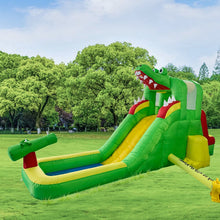 Load image into Gallery viewer, YARD Dinosaur Splashing Inflatable Water Pool Slide with Blower for Summer
