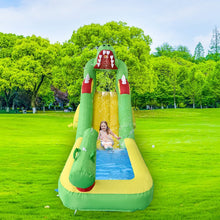 Load image into Gallery viewer, YARD Dinosaur Splashing Inflatable Water Pool Slide with Blower for Summer
