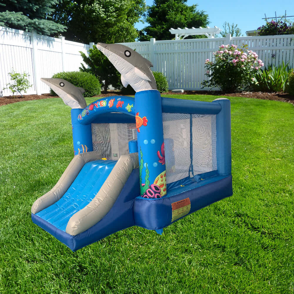 Inflatable Bouncer-Dolphin Inflatable Jumping House -www.yardbouncycastle.com