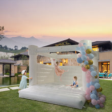 Load image into Gallery viewer, YARD White Wedding Bounce House Inflatable Bouncer with Blower -www.yardbouncycastle.com
