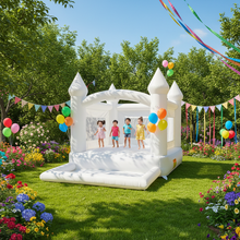 Load image into Gallery viewer, Wedding Bouncer-White Bounce House Inflatable Bouncer Ball Pit
