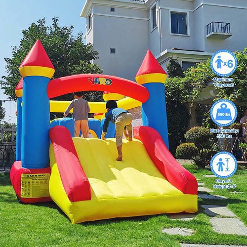 YARD Bounce House Bouncer Ball Pit 15.7'Lx8.2'Wx6.9'H with blower - Yardinflatable